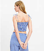 LOFT Beach Smocked Tie Strap Top carousel Product Image 3