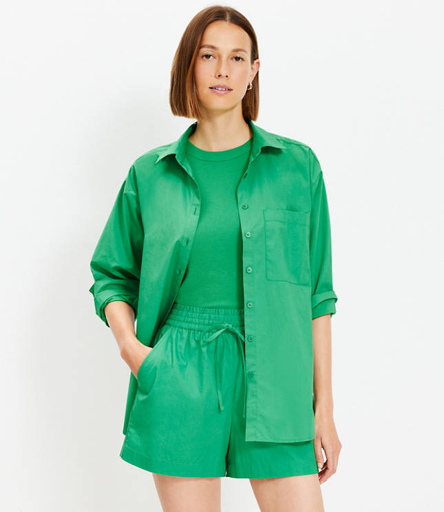 Poplin Oversized Pocket Shirt