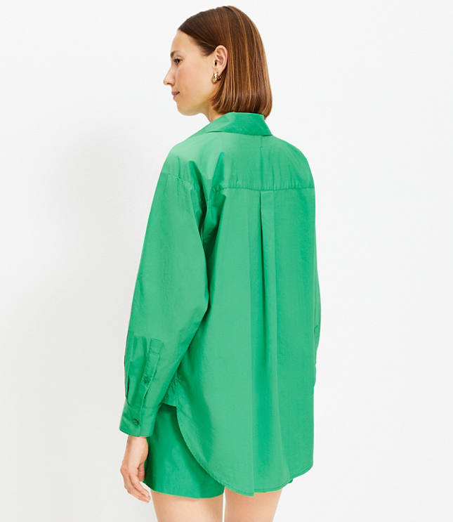 Poplin Oversized Pocket Shirt