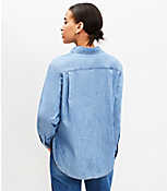 Petite Chambray Relaxed Pocket Shirt carousel Product Image 3