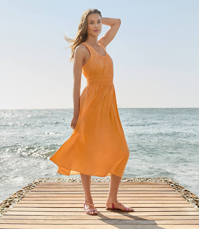 Scalloped Halter Maxi Dress