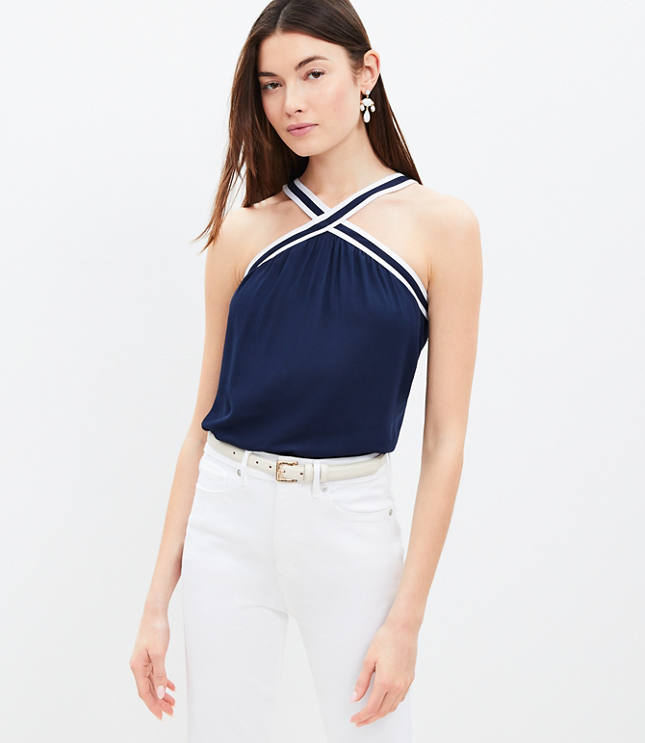 Gingham Pleated Tie Waist Bubble Tank Top