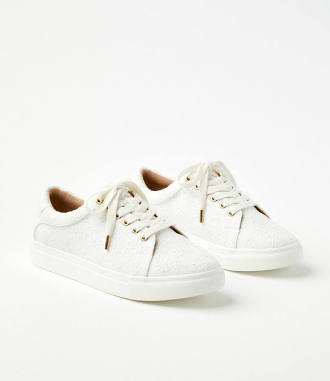 Eyelet lace up hot sale sneakers