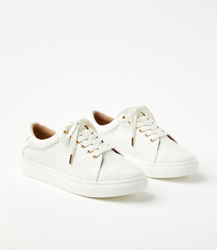 Eyelet Lace Up Sneakers image number 0