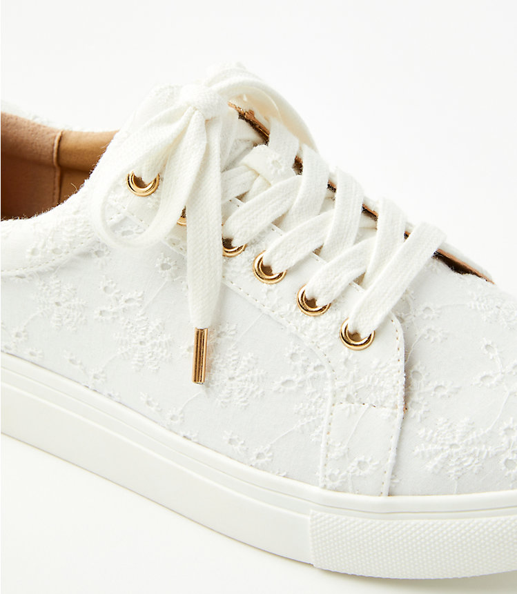 Eyelet Lace Up Sneakers image number 1