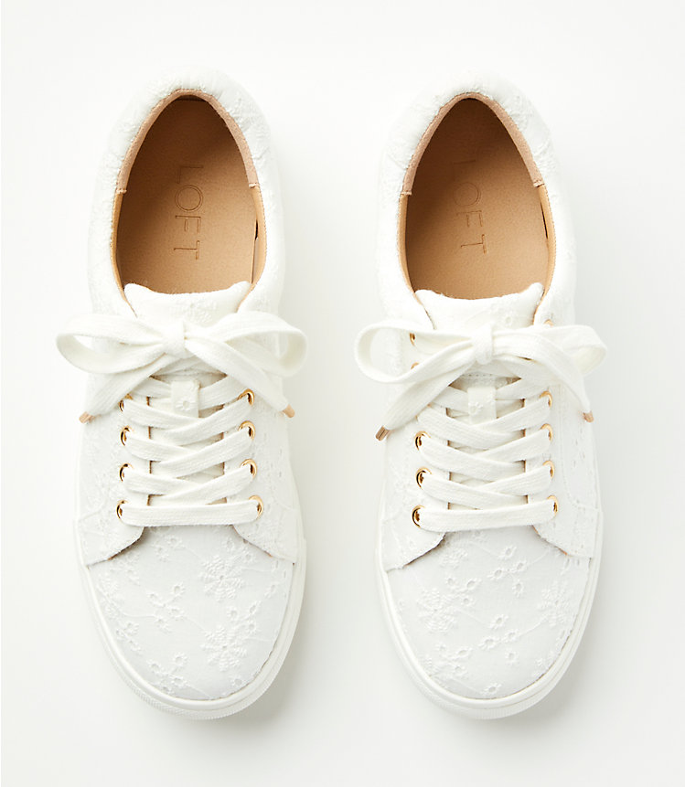 Eyelet Lace Up Sneakers image number 2
