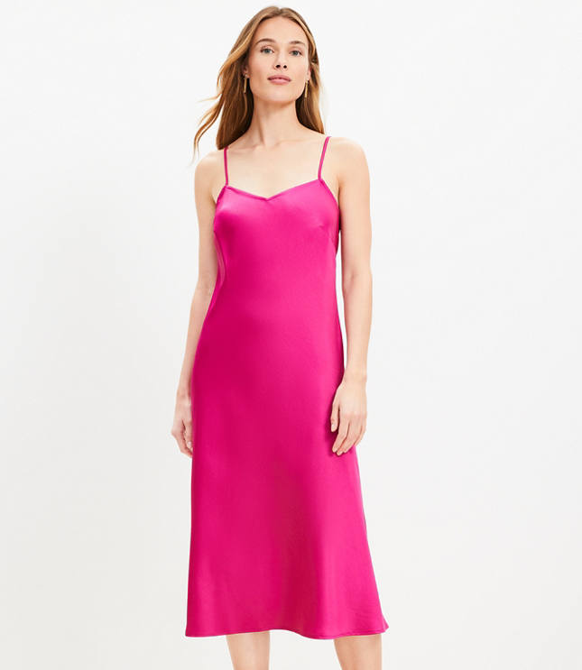 Petite Bias Midi Slip Dress