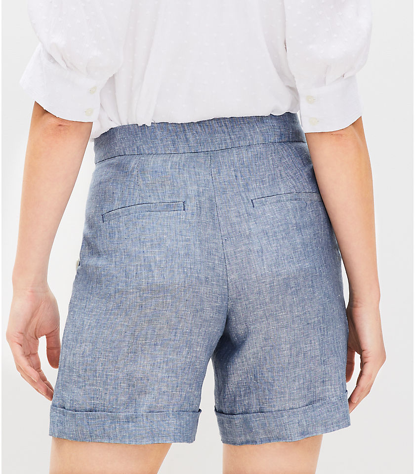 Petite Sailor Shorts in Linen