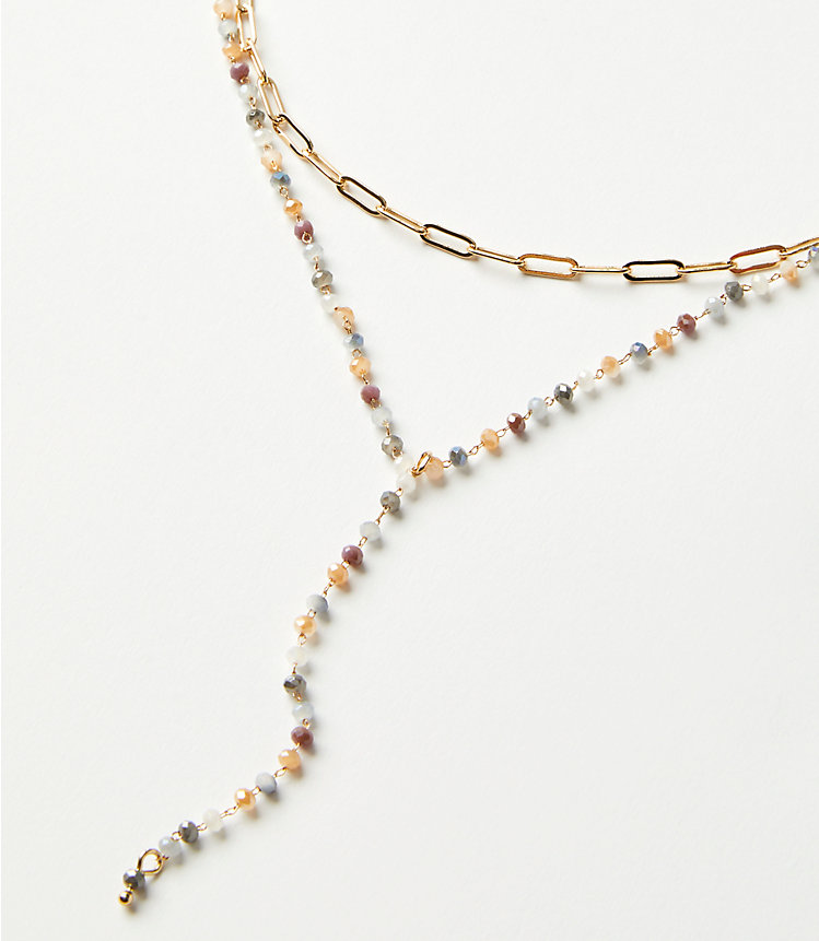Layered Y Necklace image number null