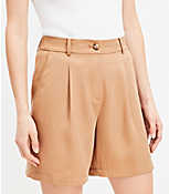 Petite Pleated Shorts in Emory with 6 Inch Inseam carousel Product Image 2