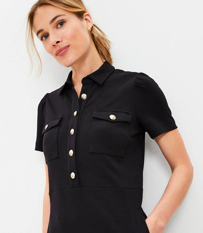 Pointelle Shift Mini Dress