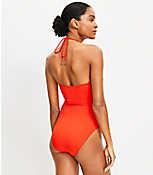 LOFT Beach Ruched Halter One Piece Swimsuit carousel Product Image 3