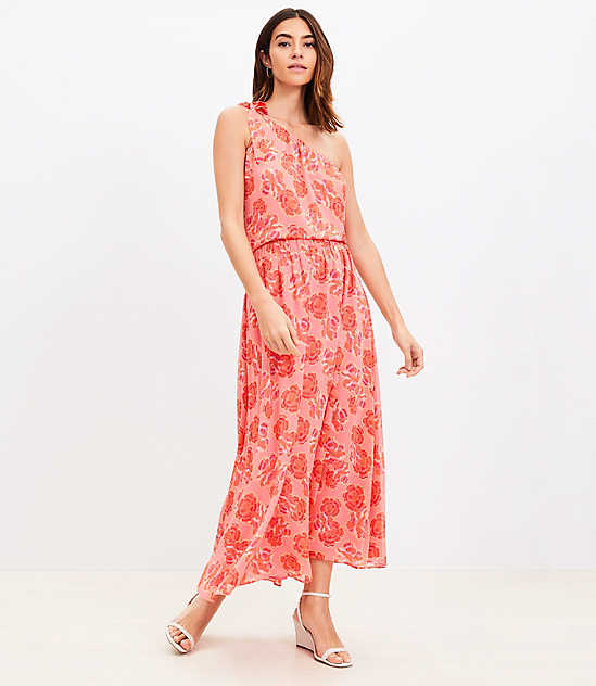 Petite Textured Floral Pull On Maxi Skirt