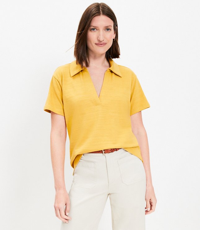 Split Neck Polo Shirt