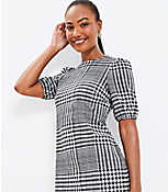 Houndstooth Puff Sleeve Pocket Dress carousel Product Image 2