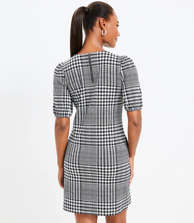 Buy BLACK FULL-SLEEVES HOUNDSTOOTH BODYCON DRESS for Women Online