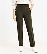 Petite Pull On Straight Pants in Ponte carousel Product Image 1