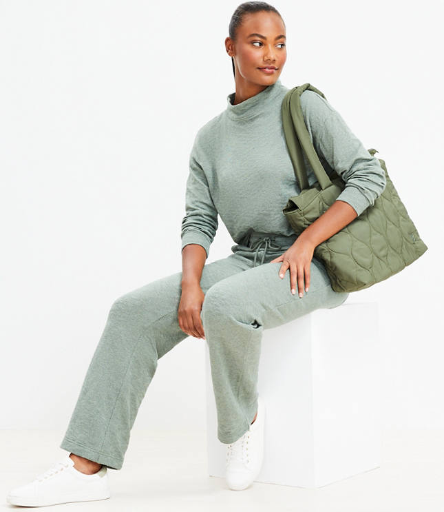 Loft Lou & Grey Marled Wide Leg Sweatpants