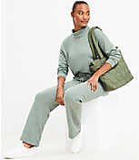 Lou & Grey Marled Wide Leg Sweatpants carousel Product Image 2