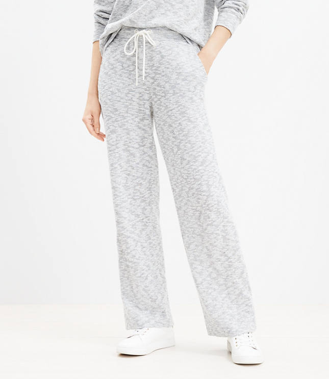 Lou & Grey Pintucked Fluffy Fleece Wide Leg Pants