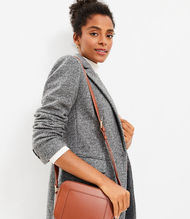 Textured Tweed Open Sweater Jacket