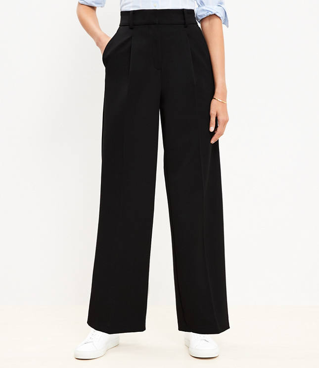 Petite Stretch Wide Leg Pants