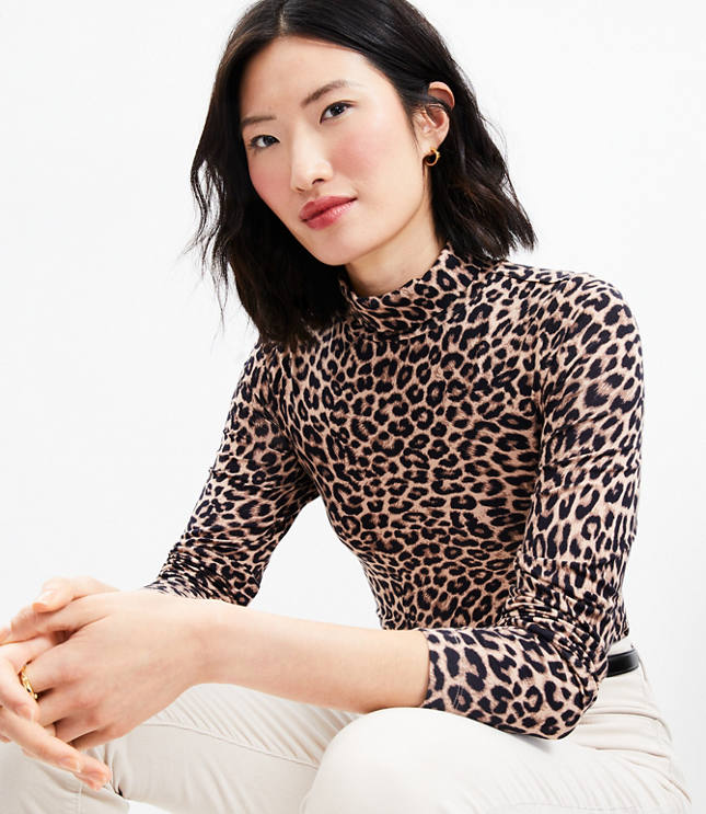 JOHNLAWRENCESULLIVAN］Leopard turtleneck - トップス