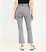 Patch Pocket High Rise Kick Crop Jeans in Grey carousel Product Image 2