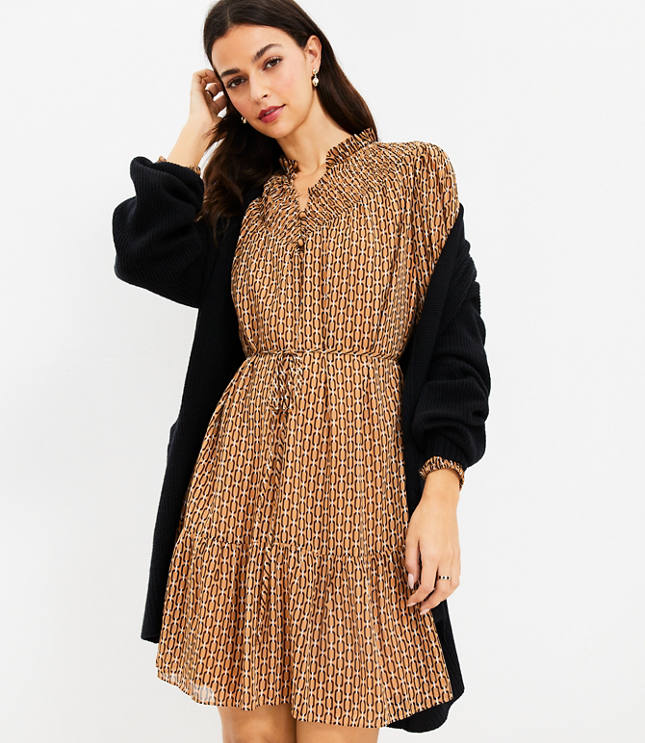 Plaid Flounce Shirtdress - Wild Moss