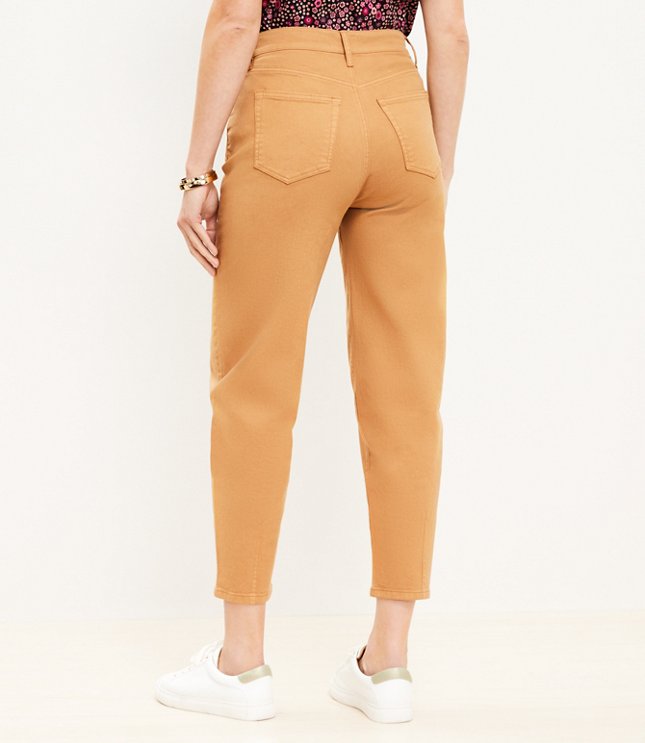 High Rise Barrel Jeans in Perfect Camel