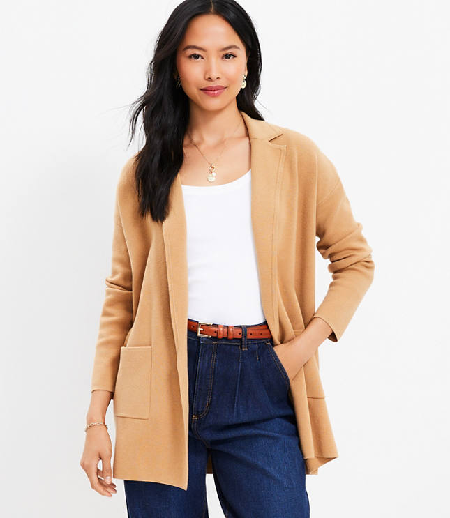 Tan sweater store blazer