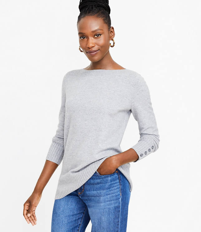 Boatneck tunic sweater hotsell