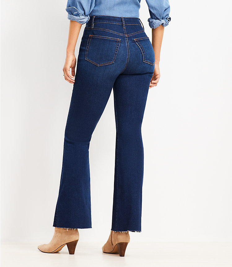 Curvy Fresh Cut High Rise Slim Flare Jeans in Dark Wash image number null
