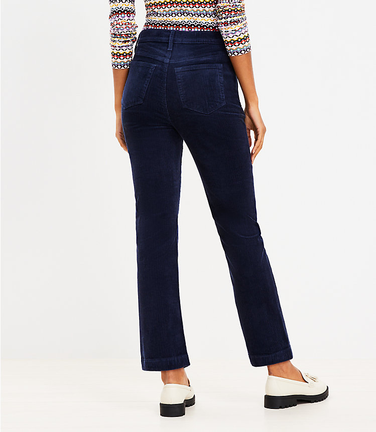 Curvy Straight Corduroy Pants image number null