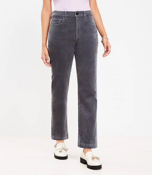 High-Waisted OG Straight Corduroy Ankle Pants