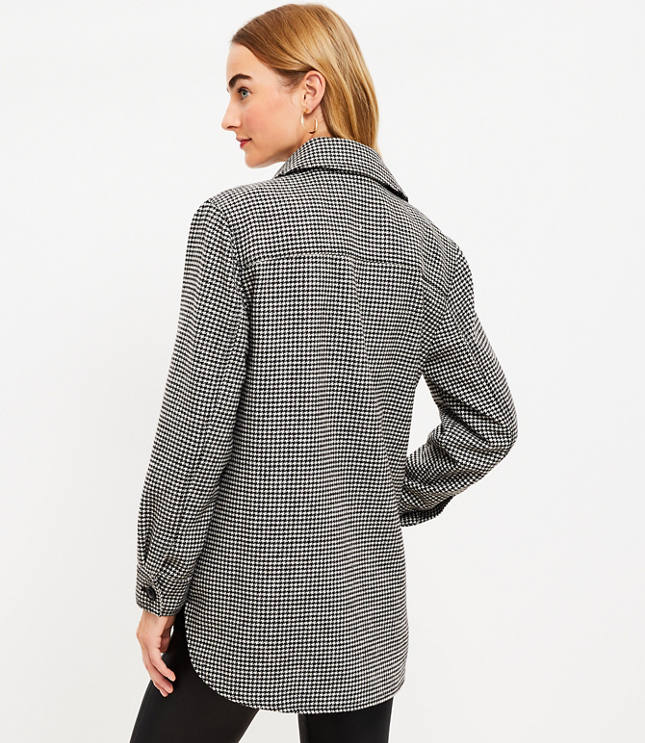 Houndstooth Shirt Jacket