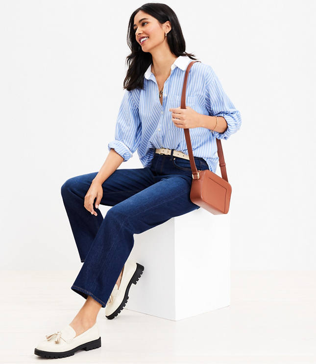 Tall High Rise Straight Jeans in Clean Dark Wash