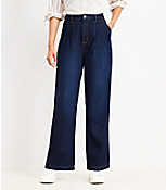 High Rise Palazzo Jeans in Classic Rinse Wash carousel Product Image 1