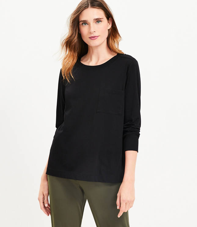 Lou & Grey Long Sleeve Pocket Tee