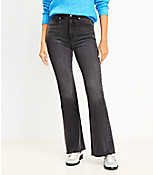 Petite Fresh Cut High Rise Slim Flare Jeans in Washed Black carousel Product Image 1