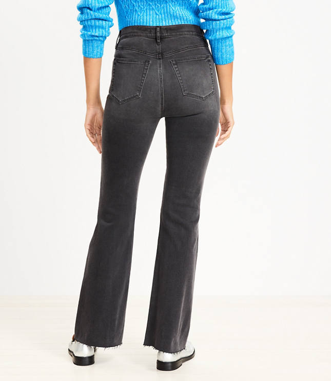 Petite high waisted flare jeans