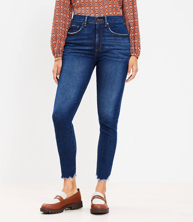 LOFT Petite Modern Cuffed Skinny Ankle Jeans In Wishbone Wash, $69, LOFT