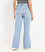 Curvy High Rise Wide Leg Jeans in Light Wash Indigo carousel Product Image 3