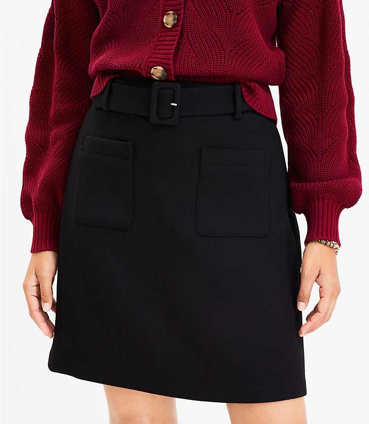 Tall Belted Patch Pocket Skirt image number 1