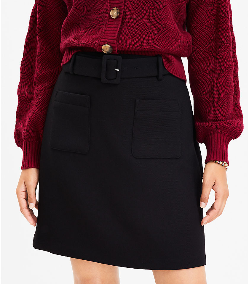 Tall Belted Patch Pocket Skirt