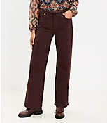 Petite Belted High Rise Wide Leg Jeans in Iced Espresso carousel Product Image 1