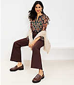 Petite Belted High Rise Wide Leg Jeans in Iced Espresso carousel Product Image 2