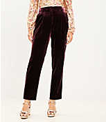 Pleated Tapered Pants in Velvet carousel Product Image 1