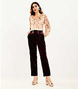Pleated Tapered Pants in Velvet carousel Product Image 2