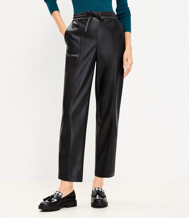 Tall Jogger Pants in Faux Leather